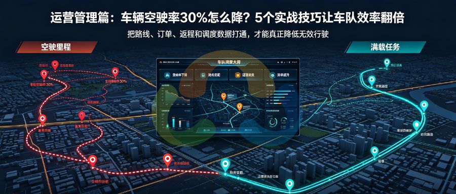 运营管理篇：车辆空驶率30%怎么降？5个实战技巧让车队效率翻倍