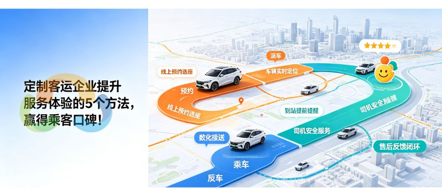 定制客运企业提升服务体验的5个方法，赢得乘客口碑！